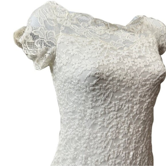 Rags To Wishes Floral Lace‎ Dress Size Medium - Picture 5 of 16